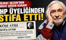 USTA SANATÇIDAN İSTİFA KARARI